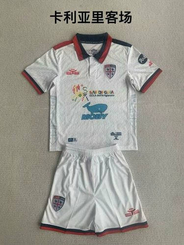 23/24 Cagliari Away Kids Soccer Jerseys