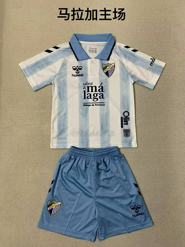 23/24 Malaga Home Kids Soccer Jerseys