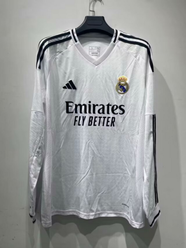 24/25 Real Madrid Home Long Sleeve Soccer Jerseys