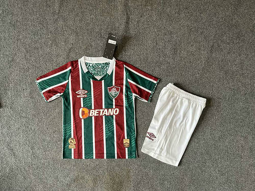 24/25 Fluminense Home Kids Soccer Jerseys