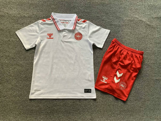 2024 Denmark Away Kids Soccer Jerseys