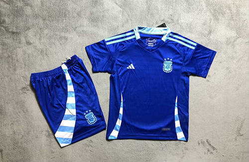 2024 Argentina Away Kids Soccer Jerseys