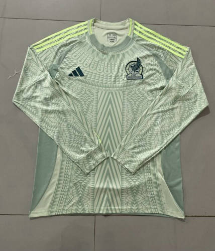 2024 Mexico Away Long Sleeves Soccer Jerseys S-4xl