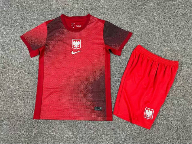 2024 Poland Away Kids Soccer Jerseys