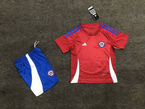 2024 Chile Home Kids Soccer Jerseys