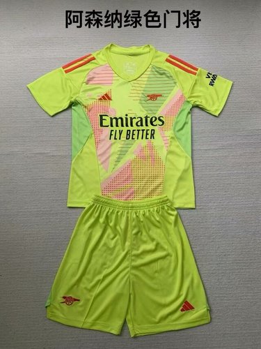 24/25 Arsenal Green Goalkeeper Adults And Kids Soccer Jerseys Soccer Jerseys