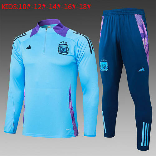 2024 Argentina Kids Long Sleeve Training Suit