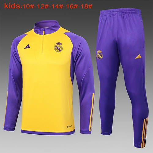 23/24 Real Madrid Kids Long Sleeve Training Suit