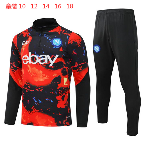 24/25 Napoli Kids Long Sleeve Training Suit