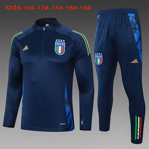 2024 Italy Kids Long Sleeve Training Suit