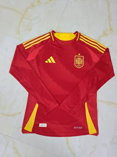 2024 Spain Home Long Sleeve Soccer Jerseys