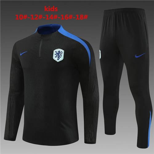 2024 Netherlands Kids Player Long Sleeve Training Suit