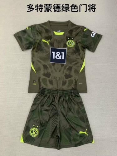 24/25 Dortmund Goalkeeper Kids Soccer Jerseys