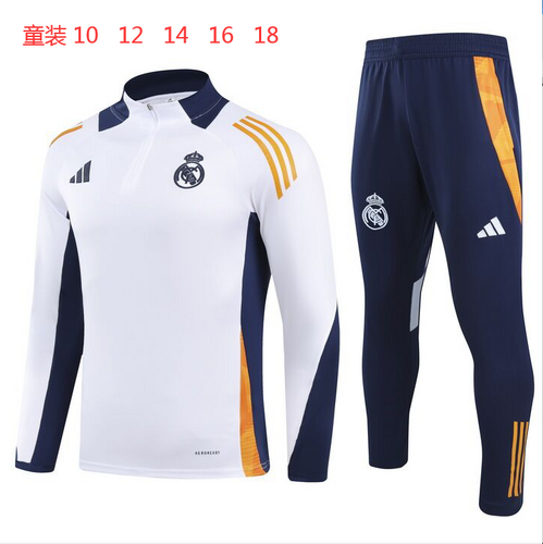 24/25 Real Madrid Kids Long Sleeve Training Suit