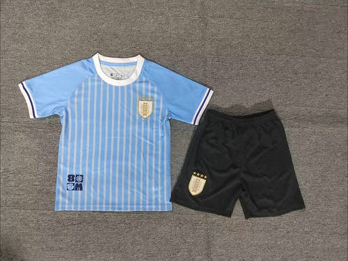 2024 Uruguay Home Kids Soccer Jerseys