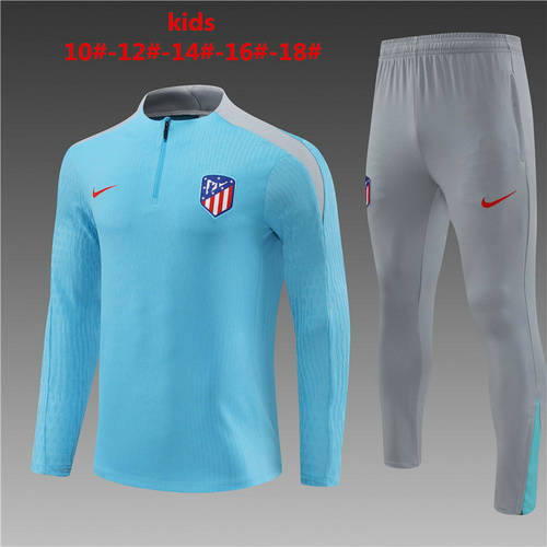 24/25 Atletico Madrid Kids Player Long Sleeve Training Suit