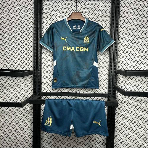 24/25 Marseille Away Kids Soccer Jerseys