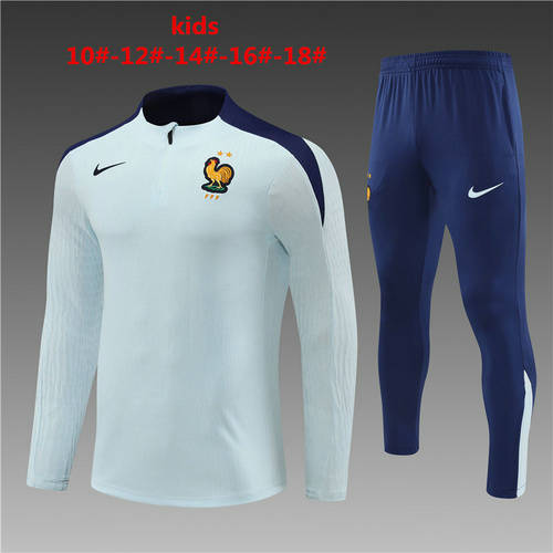 2024 France Kids Long Sleeve Training Suit