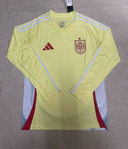 2024 Spain Away Long Sleeve Soccer Jerseys