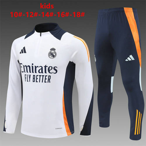 24/25 Real Madrid Kids Long Sleeve Training Suit