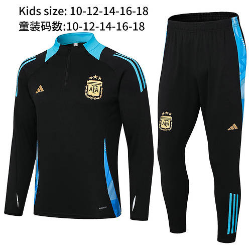 2024 Argentina Kids Long Sleeve Training Suit