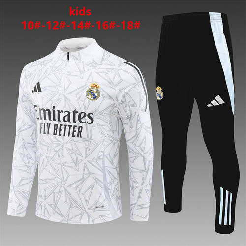 24/25 Real Madrid Kids Long Sleeve Training Suit