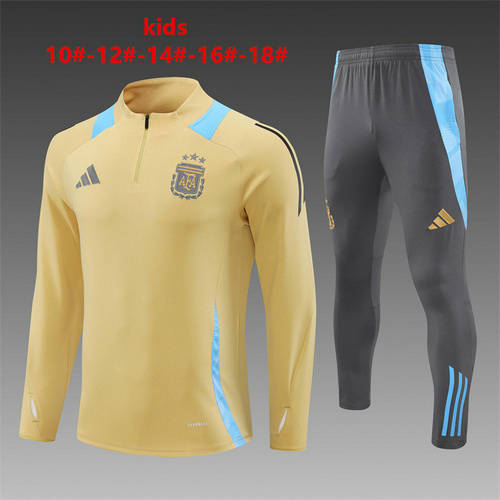 2024 Argentina Kids Long Sleeve Training Suit