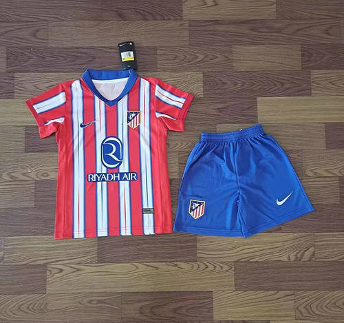 24/25 Atletico Madrid Home Kids Soccer Jerseys