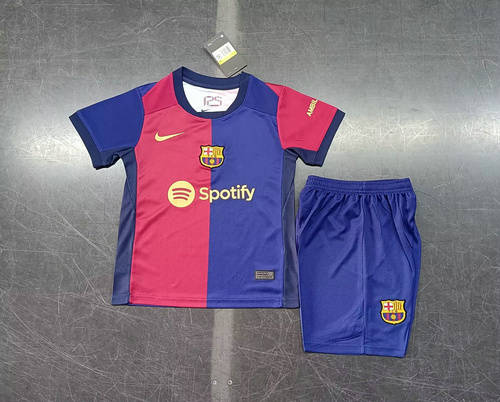 24/25 Barcelona Home Kids Soccer Jerseys