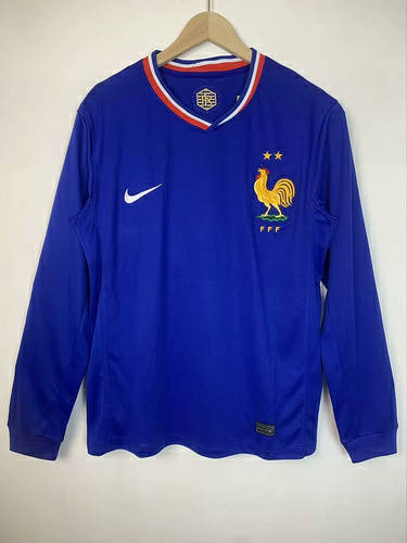 2024 France Home Long Sleeve Soccer Jerseys