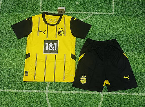 24/25 Dortmund Home Kids Soccer Jerseys