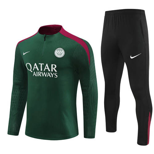 24/25 Paris Green Player Version Long Sleeve Training Suit