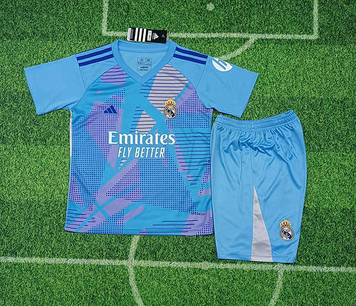 24/25 Real Madrid Goalkeeper Kids Soccer Jerseys