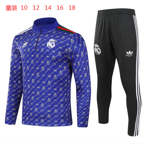 24/25 Real Madrid Kids Long Sleeve Training Suit