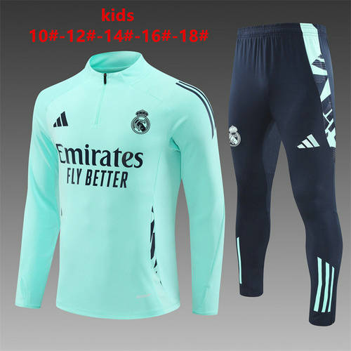 24/25 Real Madrid Kids Long Sleeve Training Suit