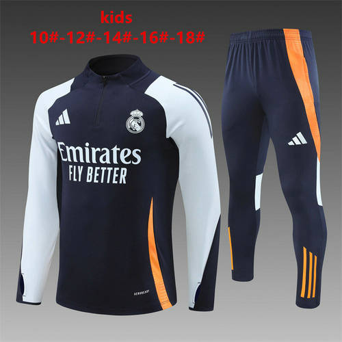 24/25 Real Madrid Kids Long Sleeve Training Suit