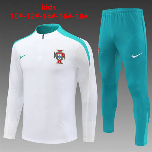 2024 Portugal Player Kids Long Sleeve Training Suit