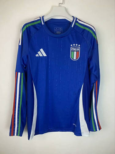 2024 Italy Home Long Sleeve Soccer Jerseys