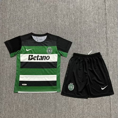 24/25 Sporting Lisbon Home Kids Soccer Jerseys