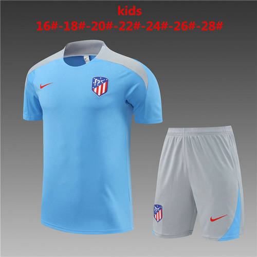 24/25 Atletico Madrid Training Kids Soccer Jerseys