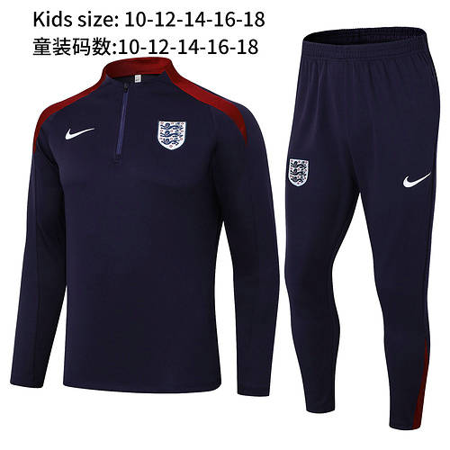 2024 England Kids Long Sleeve Training Suit