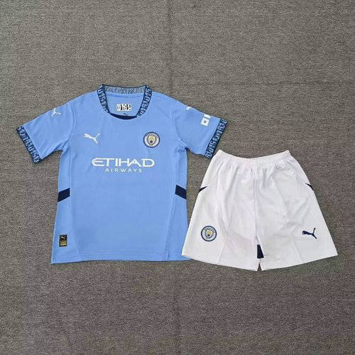 24/25 Manchester City Home Kids Soccer Jerseys