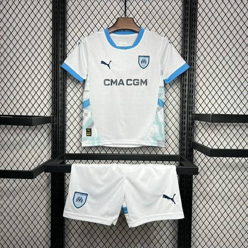 24/25 Marseille Home Kids Soccer Jerseys