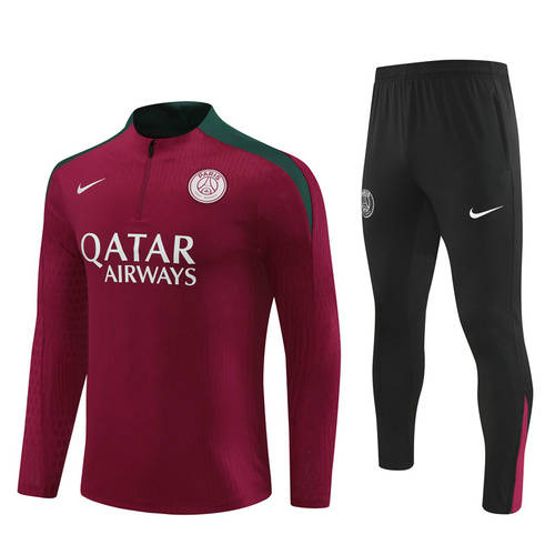 24/25 Paris Red Player Version Long Sleeve Training Suit