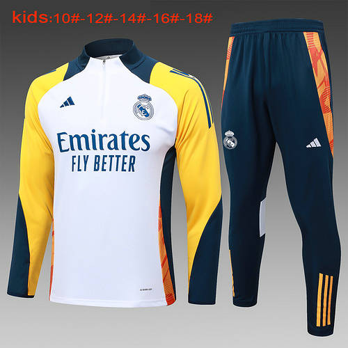 24/25 Real Madrid Kids Long Sleeve Training Suit