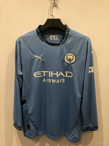 24/25 Manchester City Home Long Sleeve Soccer Jerseys