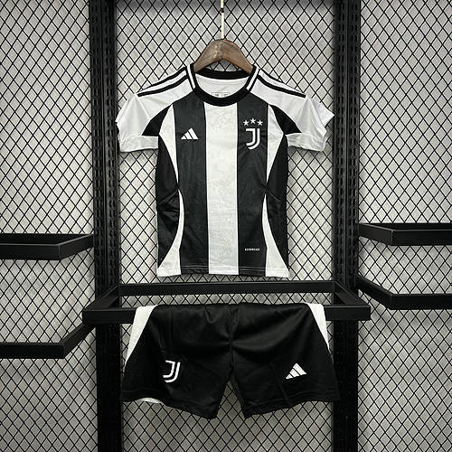 24-25 Juventus Black And White Kid Kit