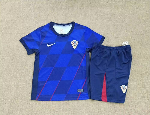 2024 Croatia Away Kids Soccer Jerseys