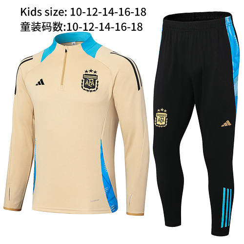 2024 Argentina Kids Long Sleeve Training Suit