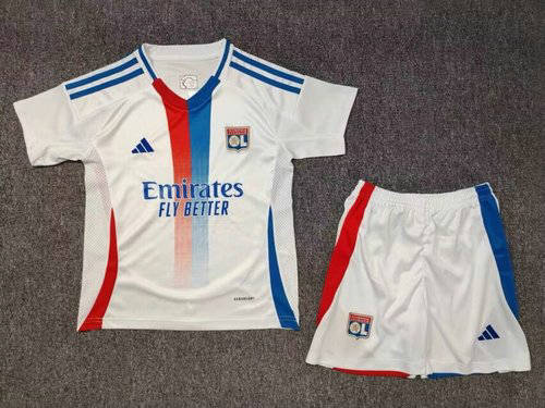 24/25 Lyon Home Kids Soccer Jerseys